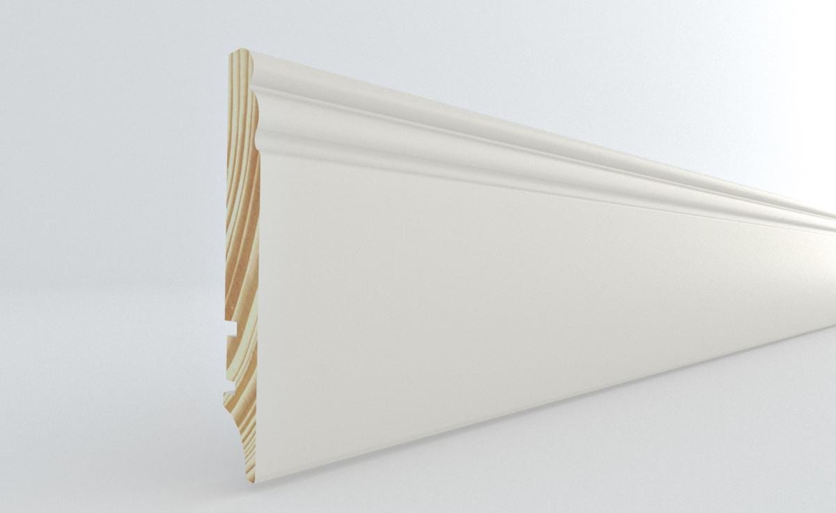 Kasolik listwa drewniana sosnowa biała PW9H